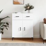 vidaXL Buffet blanc 69 5x34x90 cm bois d'ingénierie