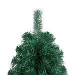 vidaXL Sapin de Noël artificiel moitié avec support vert 210 cm PVC