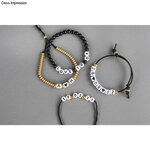 Perles en plastique avec chiffre  6mm ø  blanc  blister 40g