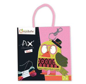 Avenue mandarine - kit d'initiation point de croix enfant - personnage lulu