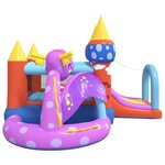 Happy Hop Château gonflable avec toboggan 350x346x240 cm PVC