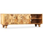 vidaXL Meuble TV Bois massif de manguier 118 x 35 x 40 cm