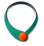 Collier pétrole et céramique orange