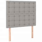 vidaXL Lit à sommier tapissier avec matelas Gris clair 90x200 cm Tissu