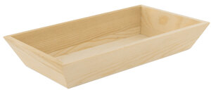 Plateau en bois bords inclinés 22 x 13 x 4 cm