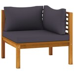 vidaXL Salon de jardin 11 Pièces avec coussin Bois d'acacia solide