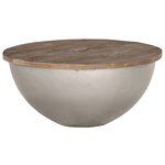 vidaXL Table basse en forme de bol Ø60 cm Bois de manguier massif