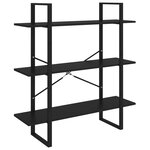 vidaXL Bibliothèque Noir 100x30x105 cm Aggloméré