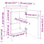 vidaXL Table de chevet sonoma gris 40x35x70 cm bois d'ingénierie