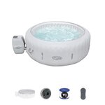 Spa gonflable bestway lay-z-spa paris pour 4-6 personnes rond 196x66 cm avec lumieres led