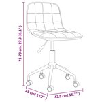 vidaXL Chaises pivotantes à manger lot de 2 gris foncé velours