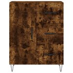 vidaXL Buffet haut Chêne fumé 69 5x34x180 cm Bois d'ingénierie