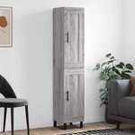 vidaXL Buffet haut Sonoma gris 34 5x34x180 cm Bois d'ingénierie