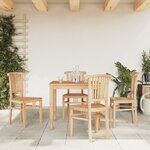 vidaXL Ensemble à dîner de jardin 5 Pièces Bois de teck massif