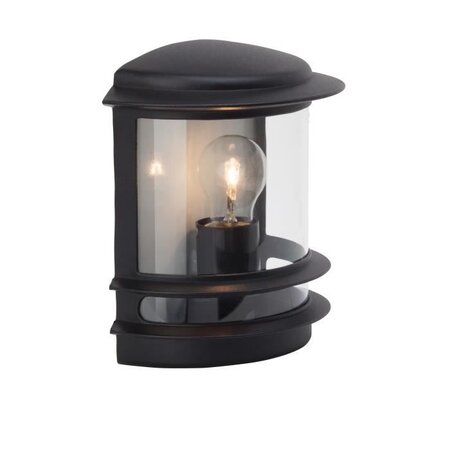 HOLLYWOOD-Applique d'extérieur avec capteur H25cm Noir Brilliant