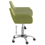 vidaXL Chaises pivotantes à manger lot de 2 vert clair velours