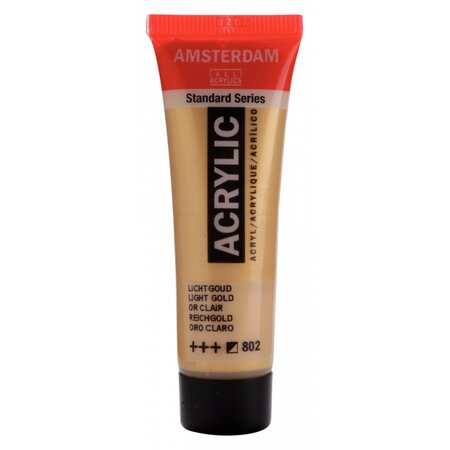 Peinture acrylique en tube or clair 20ml - amsterdam
