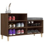 vidaXL Armoire à chaussures Chêne marron 102x36x60cm Bois d'ingénierie