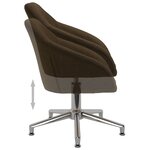 vidaXL Chaise pivotante de salle à manger Marron foncé Tissu