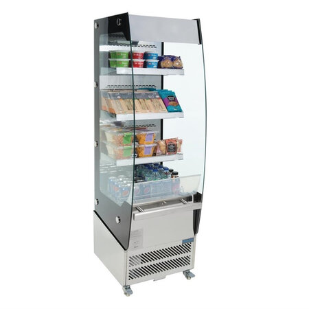 Vitrine réfrigérée murale - 220 l - polar - r290 - acier inoxydable220