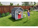 Maisonnette "Dora" - 170.5 x 138 x 132 cm - Gris/Rouge