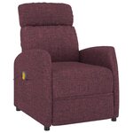 vidaXL Fauteuil de massage Violet Tissu