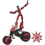 Marvel spider-man  figurine spider-man bend & flex et véhicule - 15 cm