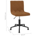 vidaXL Chaises pivotantes à manger lot de 4 marron velours