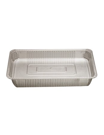 (lot   100 plats) plat rectangulaire aluminium 1 compart. 368 x 249 x 47mm