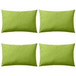 vidaXL Oreiller d'extérieur 4 Pièces 60 x 40 cm Vert pomme