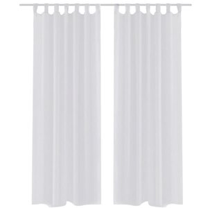 vidaXL Rideau fin Blanc 140x175 cm 2 Pièces