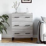 vidaXL Buffet sonoma gris 69 5x34x90 cm bois d'ingénierie