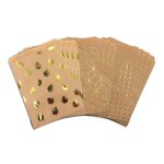 12 Sachets Imprimés 13x18 Cm - Kraft Et Or - Draeger paris