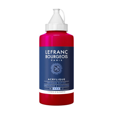 Peinture acrylique en bidon carmin alizarine 750ml - lefranc & bourgeois