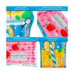 Pack 2 matelas gonflables d'eau géants  ultra confort  pour piscine & plage - pack twin fresh fruits 185 x 100 cm