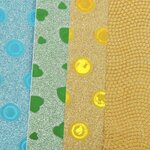 Feuille adhésive A4 motifs pailletés 10 pièces