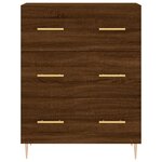 vidaXL Buffet haut Chêne marron 69 5x34x180 cm Bois d'ingénierie