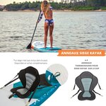 Paddle gonflable l 11' 32'' 6'' (335 x 81 x 15 cm) avec pagaie  leash  pompe et sac de transport