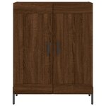 vidaXL Buffet haut Chêne marron 69 5x34x180 cm Bois d'ingénierie