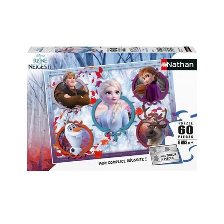La reine des neiges 2 puzzle 60 pieces - unis pour la vie - nathan - puzzle enfant + trieur - des 6 ans