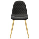 vidaXL Chaises à manger lot de 6 noir velours