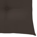 vidaXL Chaise à bascule avec coussin taupe Bois de teck solide
