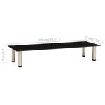 vidaXL Meuble TV Noir 100x35x17 cm Verre trempé
