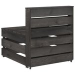 vidaXL Salon de jardin 6 Pièces Bois de pin imprégné de gris