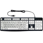 Geemarc clavier confort visuel blanc lettre noire