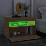 vidaXL Meubles TV avec lumières LED 2 Pièces Chêne sonoma 60x35x40 cm