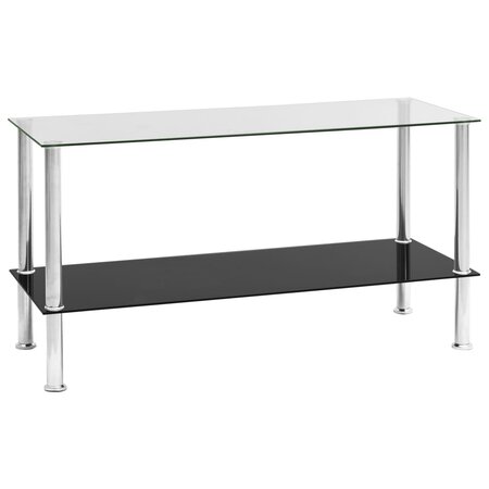 vidaXL Table basse Transparent 110x43x60 cm Verre trempé