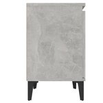 vidaXL Tables de chevet pieds en métal 2 Pièces Gris béton 40x30x50 cm