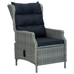 vidaXL Mobilier à dîner 9 Pièces avec coussins Résine tressée Gris clair