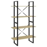 vidaXL Bibliothèque à 4 niveaux Chêne sonoma 80x30x140 cm Aggloméré